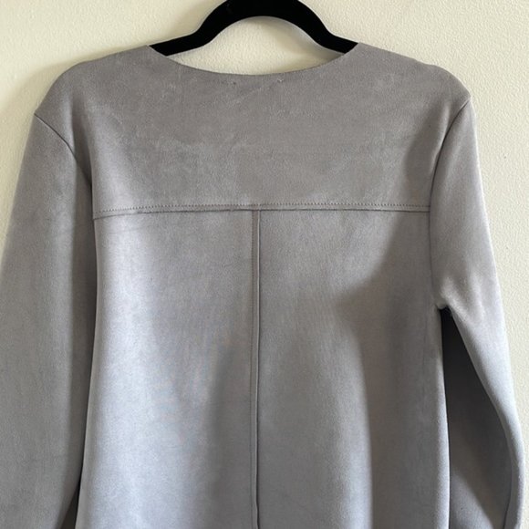 Zara Gray and Tan Blouse - Picture 9 of 11